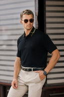 Gridline Tipped Collar Polo