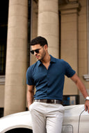 Luxe Knit Polo Shirt