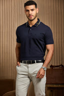 Gridline Tipped Collar Polo