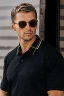 Gridline Tipped Collar Polo