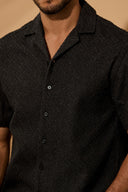 The Hexa Texture Button-Up Denim Shirt