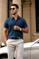 Luxe Knit Polo Shirt
