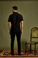 Structured Weave Short-Sleeve Shirt