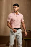 Gridline Tipped Collar Polo