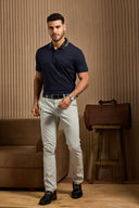 Gridline Tipped Collar Polo