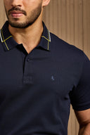 Gridline Tipped Collar Polo