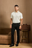 Contrast-Trim collar Polo shirt