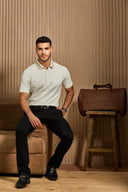 Contrast-Trim collar Polo shirt