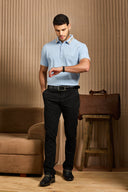 Contrast-Trim collar Polo shirt