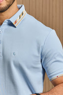 Contrast-Trim collar Polo shirt