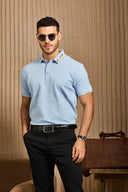 Contrast-Trim collar Polo shirt