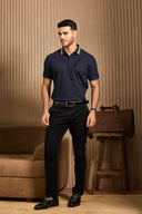 Contrast-Trim collar Polo shirt