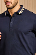 Contrast-Trim collar Polo shirt
